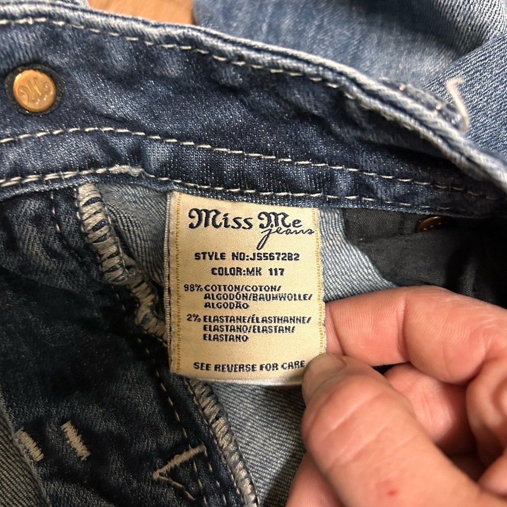 Miss Me Denim Jeans with Silver Accents